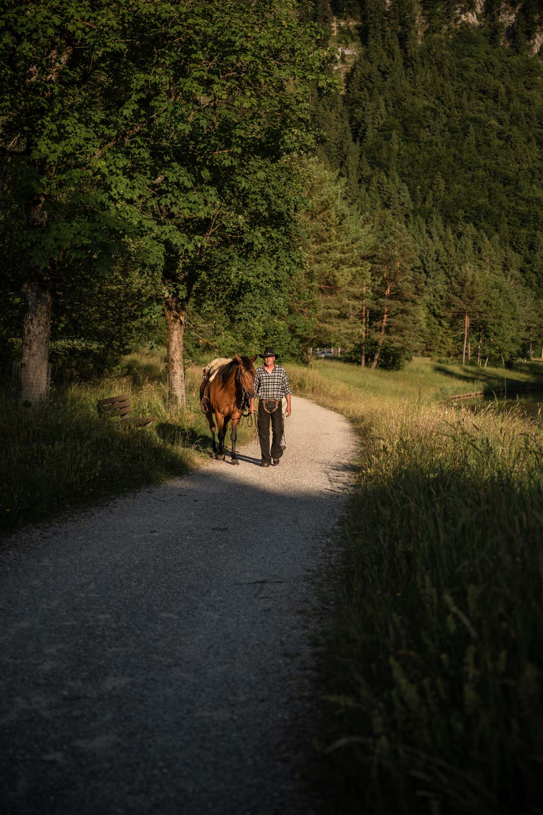 Fotoshooting mit Pferden. Oberammergau